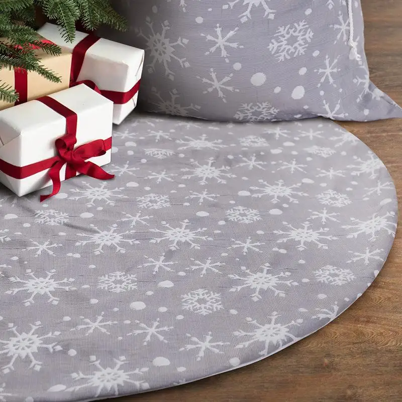 New Christmas Tree Skirt 120cm Grey Bottom White Snowflake Christmas Tree Decorative Pad Festive Christmas Decoration
New Christmas Tree Skirt 120cm Grey Bottom White Snowflake Christmas Tree Decorative Pad Festive Christmas Decoration