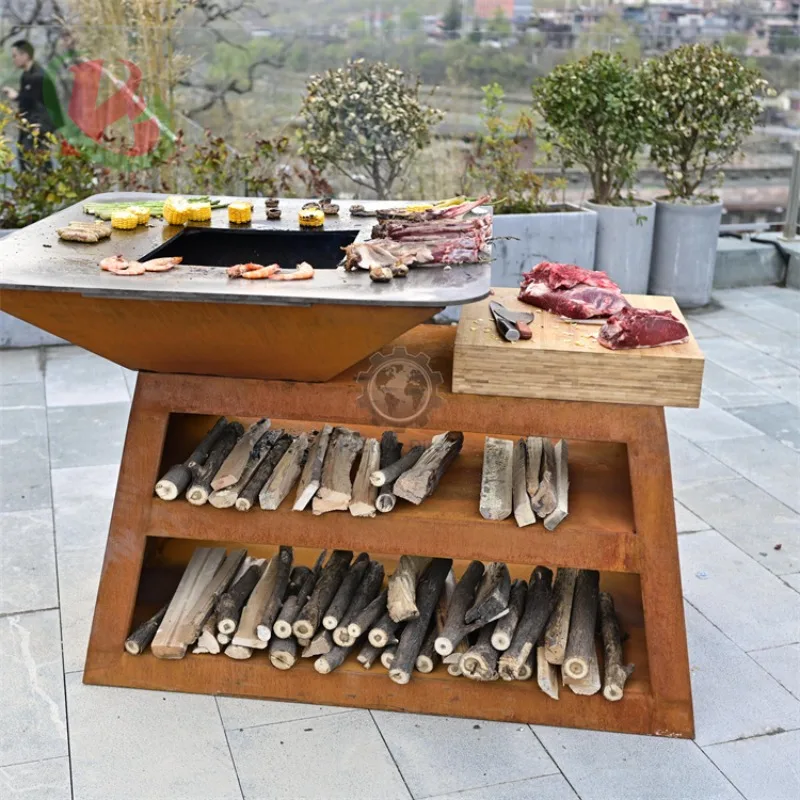 Barbecue Professional Bbq Grill Oven Charcoal Wood Barbecue Grill Corten Steel Fire Pit Bbq Grill
Barbecue Professional Bbq Grill Oven Charcoal Wood Barbecue Grill Corten Steel Fire Pit Bbq Grill