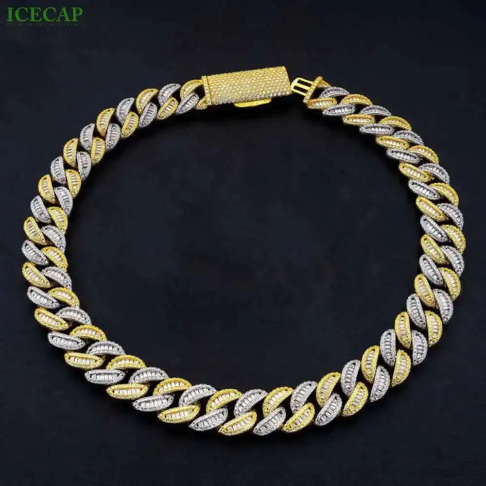 15mm Two Tone Fashion Jewelry Hip Hop 925 Sterling Sliver Ice Out Necklace Moissaite Shiny Miami Cuban Link Chain
15mm Two Tone Fashion Jewelry Hip Hop 925 Sterling Sliver Ice Out Necklace Moissaite Shiny Miami Cuban Link Chain