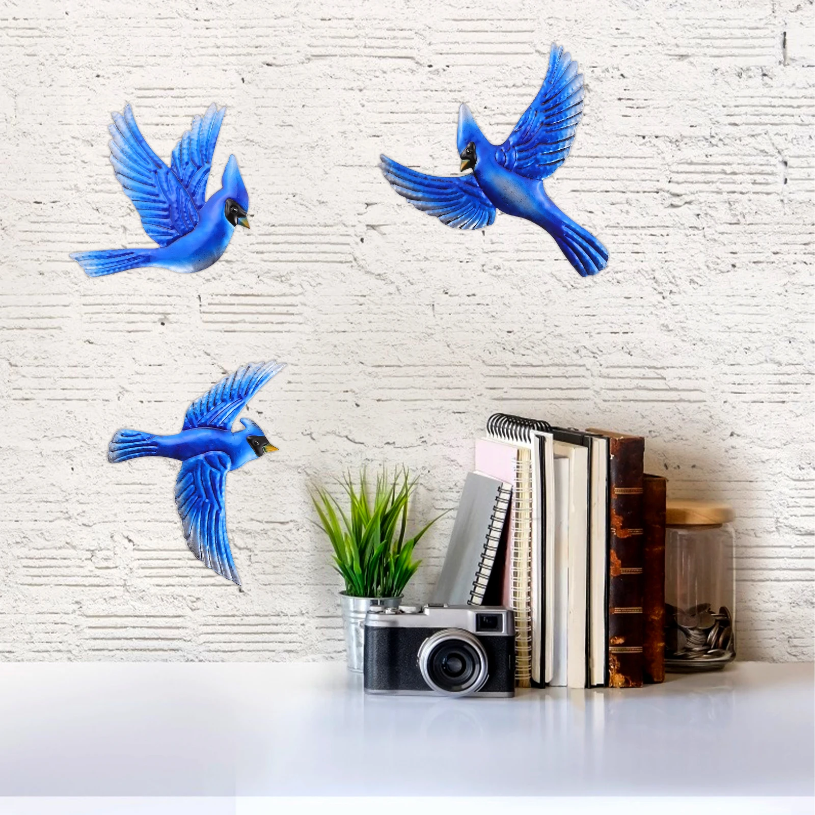3 Pcs Birds Wall Adornment Iron Wall Hangings Indoor Artware Bird Pendant Wrought Flying Decor Vintage Plant Reusable 
3 Pcs Birds Wall Adornment Iron Wall Hangings Indoor Artware Bird Pendant Wrought Flying Decor Vintage Plant Reusable