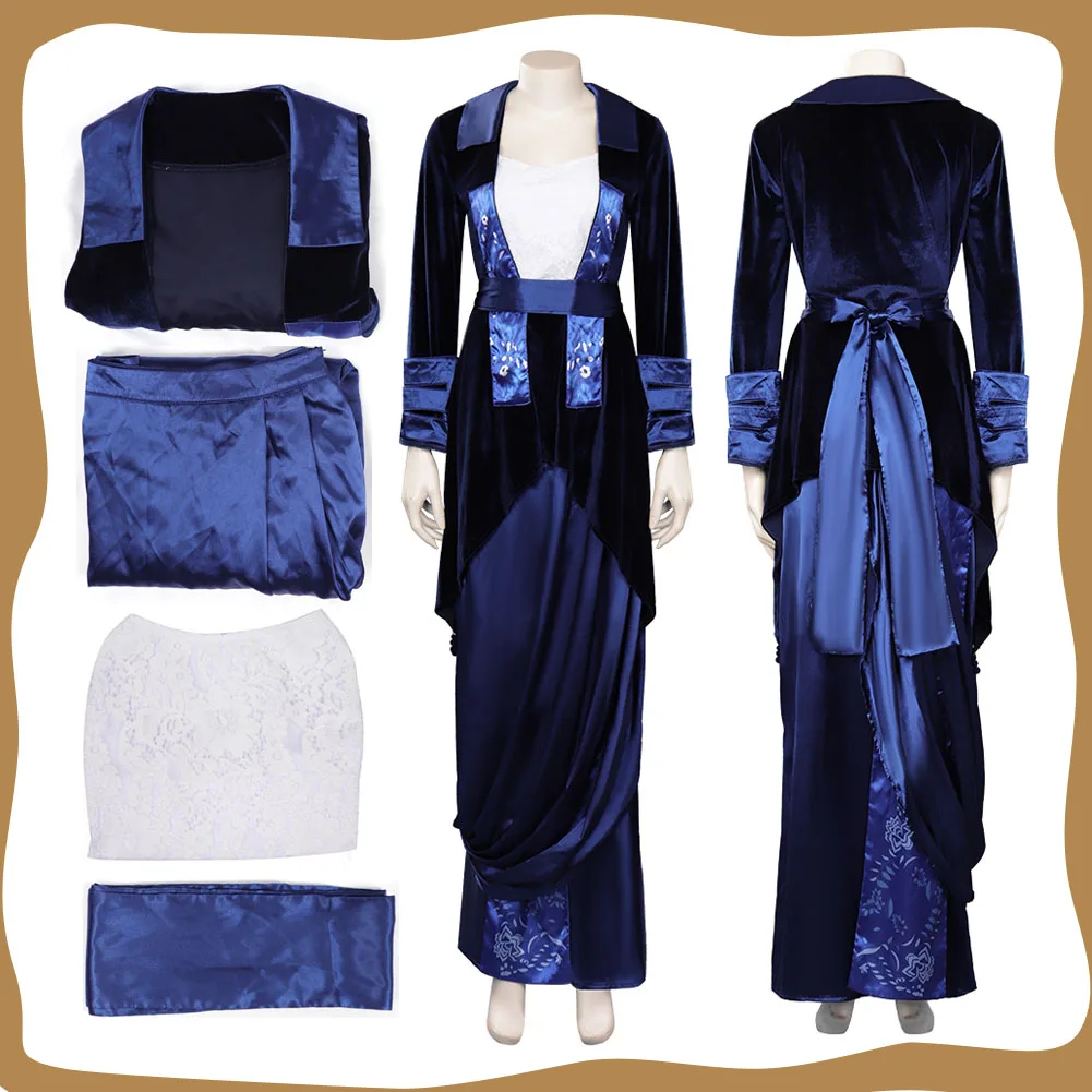 Disguise DeWitt Bukater Rose Cosplay Fantasy Blue Dress Movie Titanic Costume Outfits for Women Roleplay Halloween Carnival Suit
Disguise DeWitt Bukater Rose Cosplay Fantasy Blue Dress Movie Titanic Costume Outfits for Women Roleplay Halloween Carnival Suit