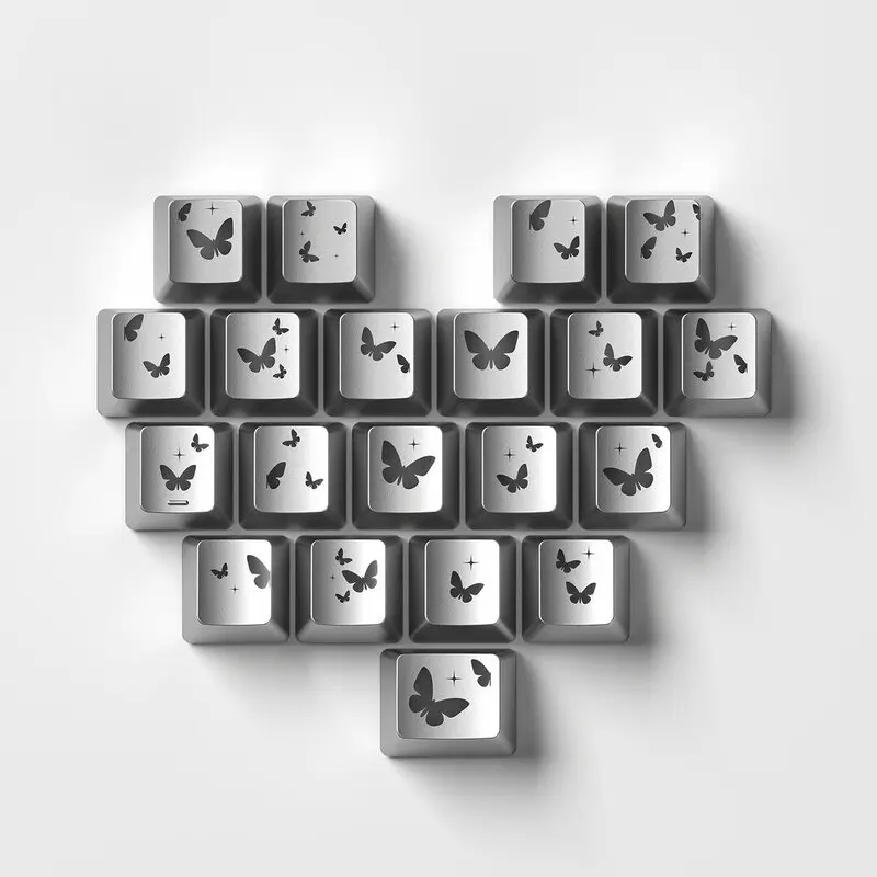 AULA Keycap бабочка любовь колпачок оригинальный материал ПК узор полупрозрачная индивидуальность Keyca адаптирована к магнитной оси
AULA Keycap бабочка любовь колпачок оригинальный материал ПК узор полупрозрачная индивидуальность Keyca адаптирована к магнитной оси