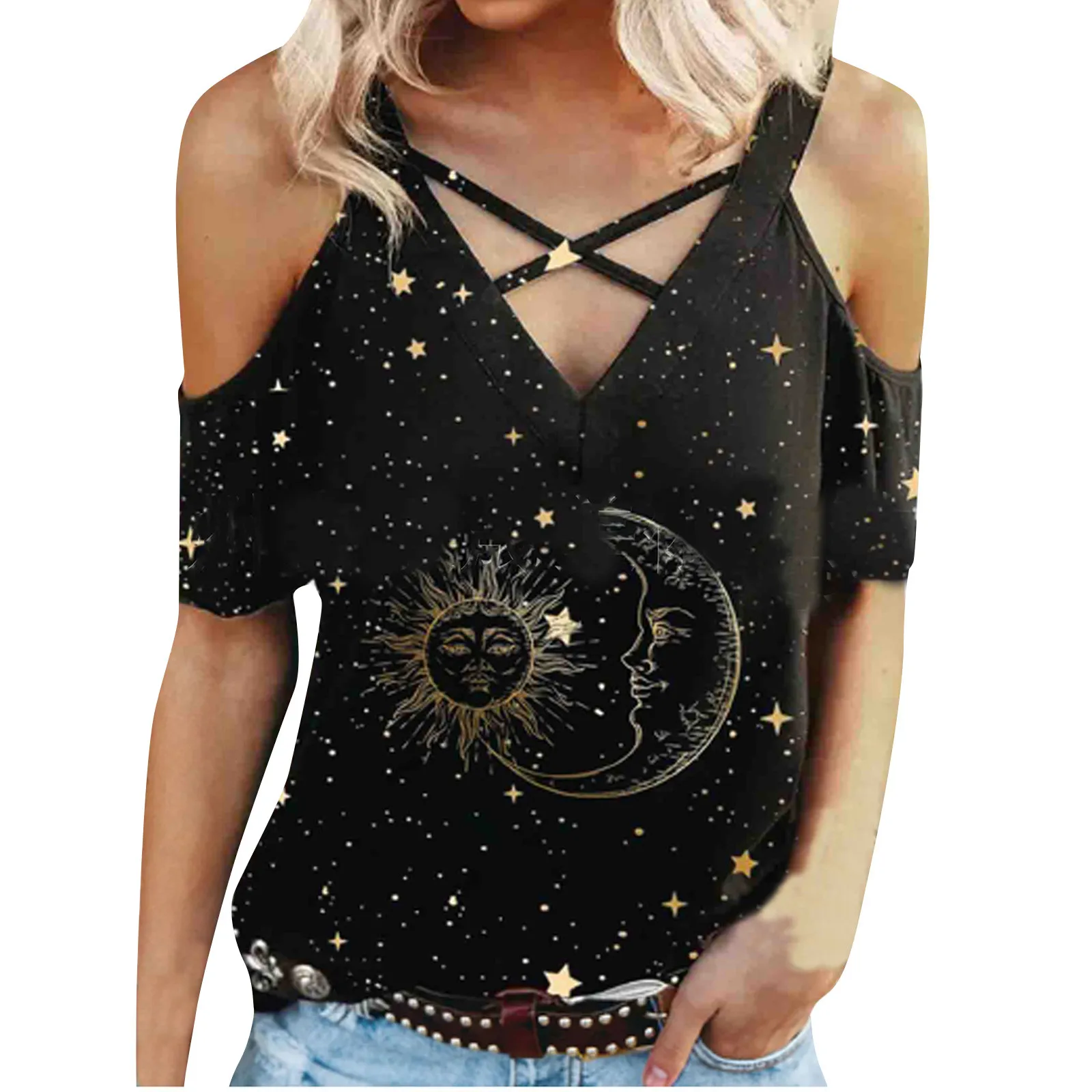 Women Sweetshirts T Shirts for Women Summer Casual Off The Shoulder Tees Shirt Retro Strapless V-Neck Short Sleeve Blouse
Women Sweetshirts T Shirts for Women Summer Casual Off The Shoulder Tees Shirt Retro Strapless V-Neck Short Sleeve Blouse
