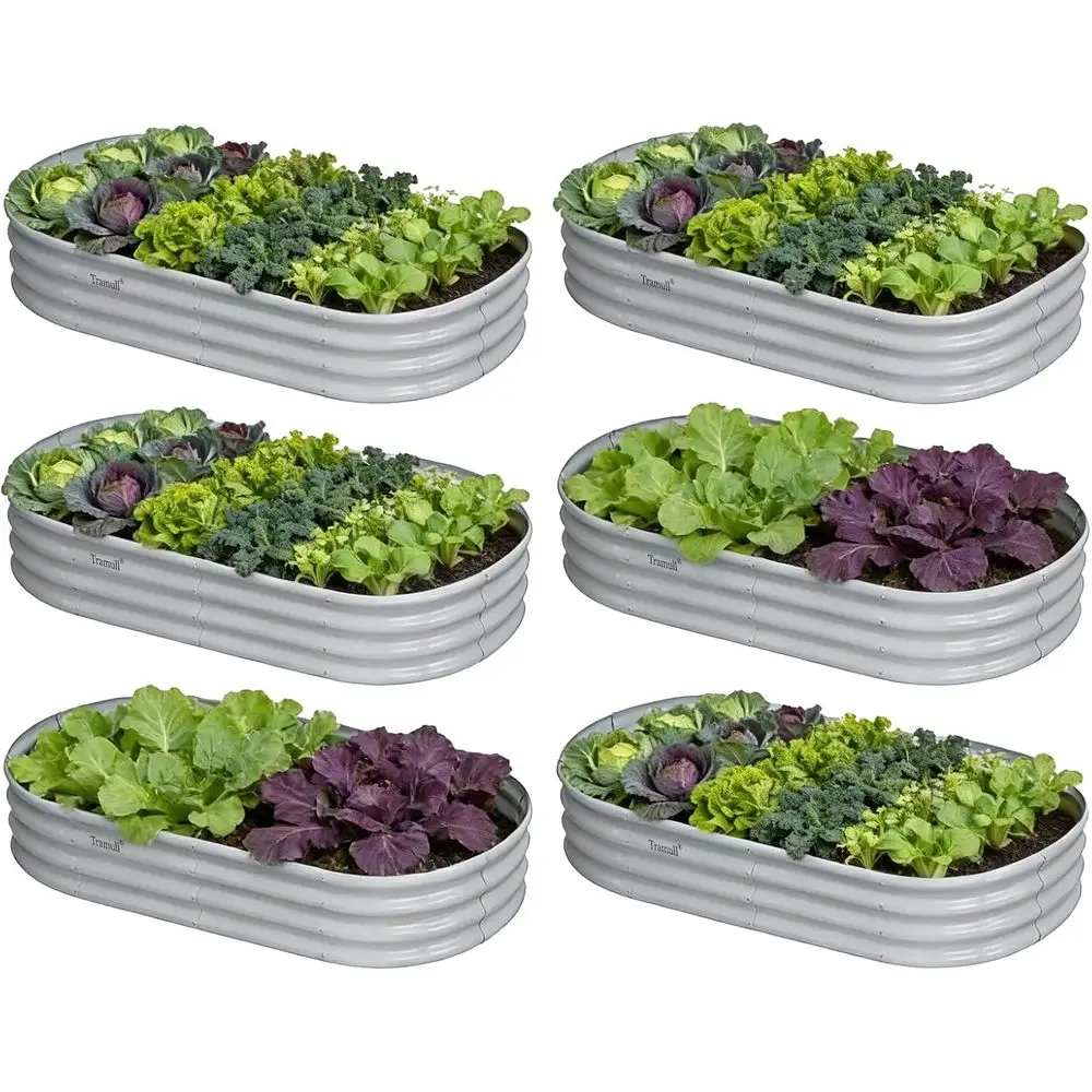 Oval Galvanized Metal Raised Garden Bed, 6x3x1ft, Easy Assembly, Ideal for Outdoor Vegetables and Flowers
Oval Galvanized Metal Raised Garden Bed, 6x3x1ft, Easy Assembly, Ideal for Outdoor Vegetables and Flowers