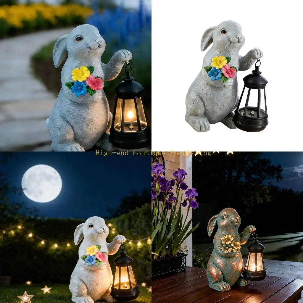 L9NB Outdoor Solar Powered Easter Rabbit Lamp Waterproof Resin Decors Celebratory Garden Rabbit Light For Festivals
L9NB Outdoor Solar Powered Easter Rabbit Lamp Waterproof Resin Decors Celebratory Garden Rabbit Light For Festivals