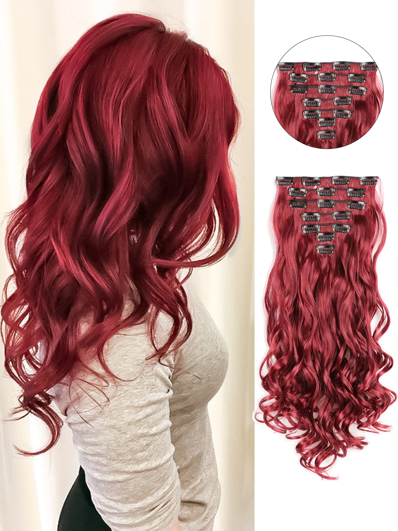 22 Inch Quick Styling Natural Curvature Synthetic Hair Extension Pieces Set of 7 for Easy And Fast Hair Transformation
22 Inch Quick Styling Natural Curvature Synthetic Hair Extension Pieces Set of 7 for Easy And Fast Hair Transformation