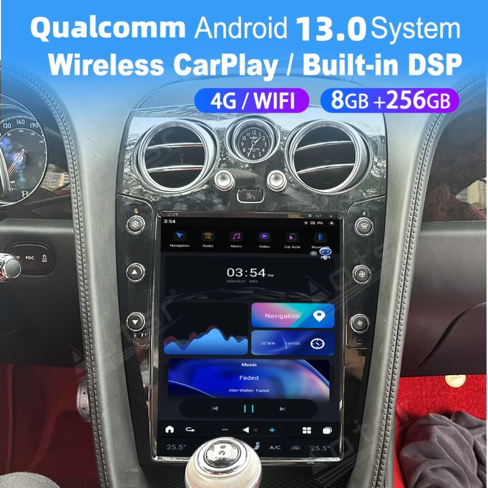 12,1-дюймовый навигационный 8-ядерный Carplay для Bentley Continental GT 2004 ~ 2019, мультимедийный плеер, Android 11, автоматический GPS, беспроводная головка Navi
12,1-дюймовый навигационный 8-ядерный Carplay для Bentley Continental GT 2004 ~ 2019, мультимедийный плеер, Android 11, автоматический GPS, беспроводная головка Navi