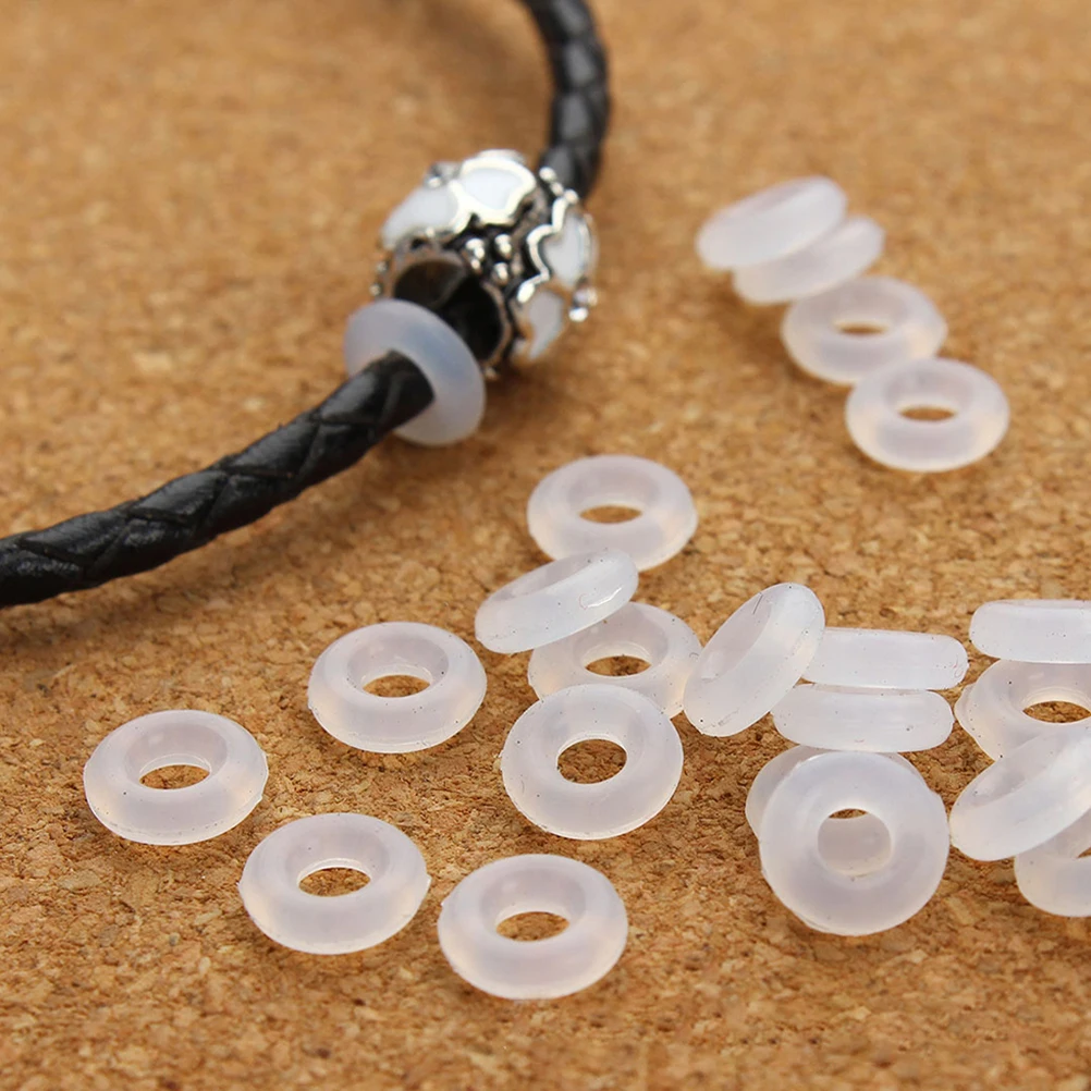 50pcs Anti-slip Rubber Ring Stopper Beads Necklace Bracelet Silicone Spacer Charm Stoppers DIY Jewelry Making Tools Toy
50pcs Anti-slip Rubber Ring Stopper Beads Necklace Bracelet Silicone Spacer Charm Stoppers DIY Jewelry Making Tools Toy