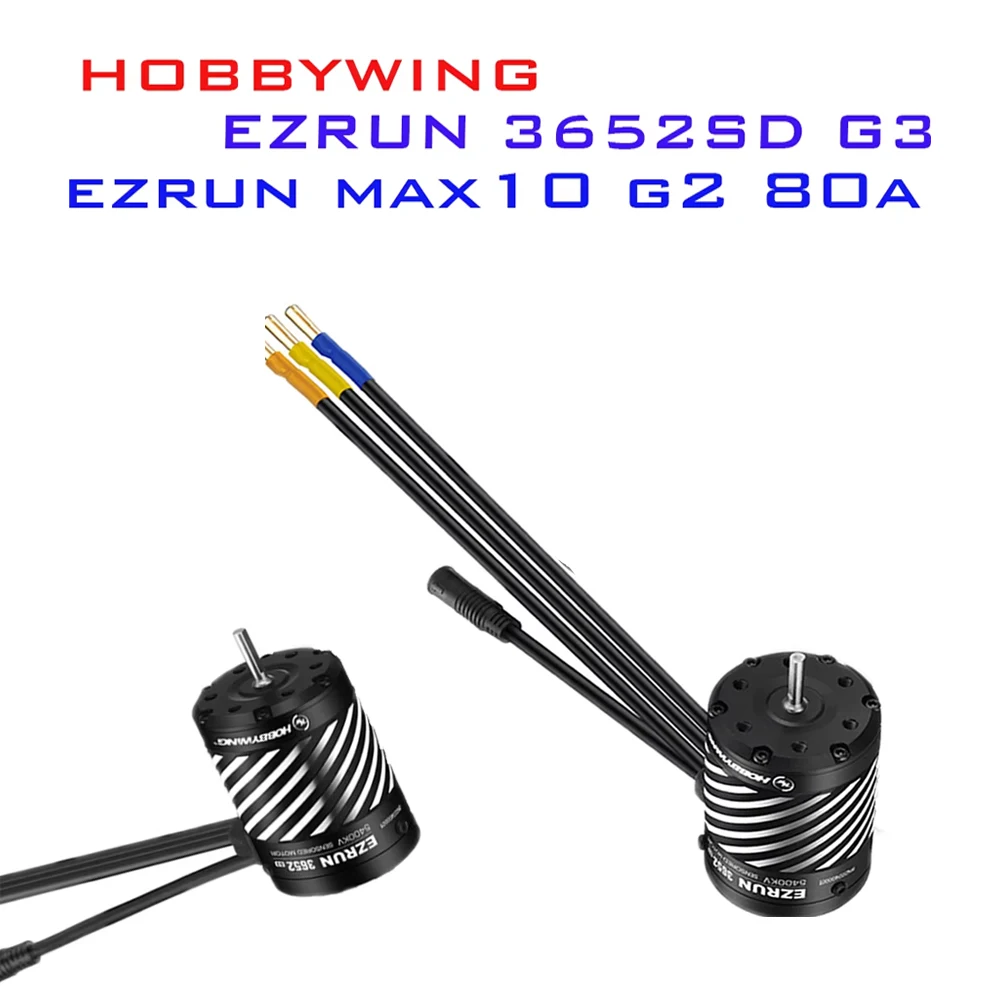 Hobbywing EZRUN 3652SD G3 3300/4100/5400KV Sensored Brushless Motors with MAX10 G2 80A ESC Combo for1/10 1/8 RC CarBuggy Mort
Hobbywing EZRUN 3652SD G3 3300/4100/5400KV Sensored Brushless Motors with MAX10 G2 80A ESC Combo for1/10 1/8 RC CarBuggy Mort