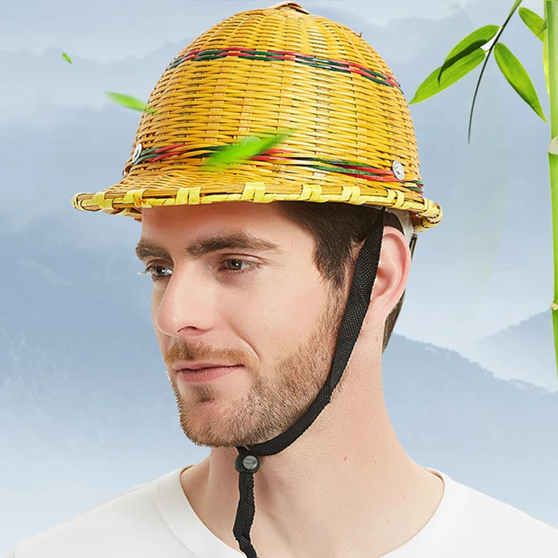 Construction Hard Hat Vented Helmet Cap Style with 6 Point Ratchet Suspension, Knob Adjustable Hard Hat, Hand Knitted Bamboo
Construction Hard Hat Vented Helmet Cap Style with 6 Point Ratchet Suspension, Knob Adjustable Hard Hat, Hand Knitted Bamboo