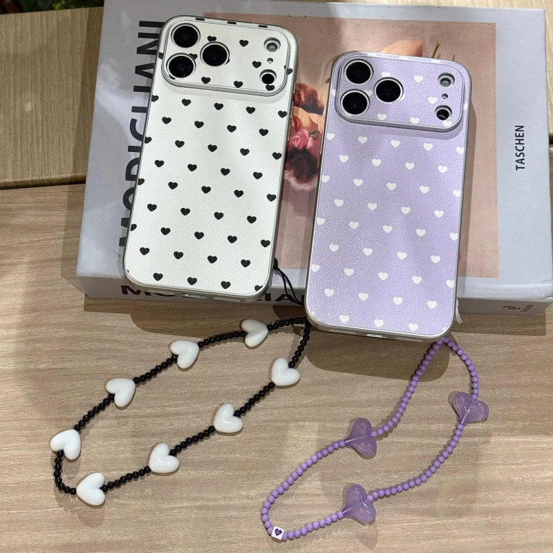 For iPhone 17 16 15 14 13 Case Korean Heart Pattern Magnetic Shockproof Full Cover Phone Case With Heart Strap
For iPhone 17 16 15 14 13 Case Korean Heart Pattern Magnetic Shockproof Full Cover Phone Case With Heart Strap