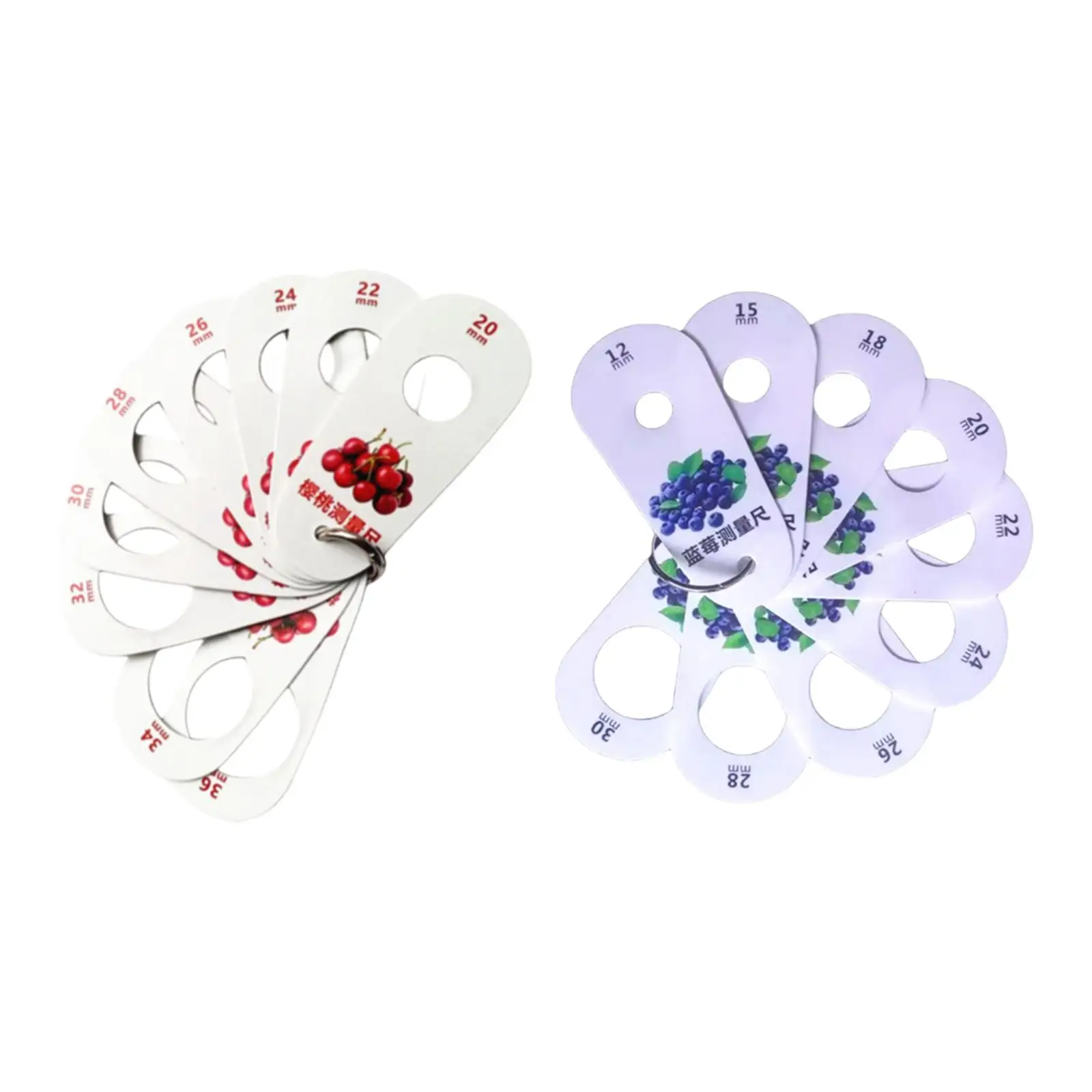 Ruler for Fruits Flexible Portable Convenient Fruit Measuring Ruler Fruit Circle Caliper for Cherry Blueberry Fresh Fruit Grade
Ruler for Fruits Flexible Portable Convenient Fruit Measuring Ruler Fruit Circle Caliper for Cherry Blueberry Fresh Fruit Grade