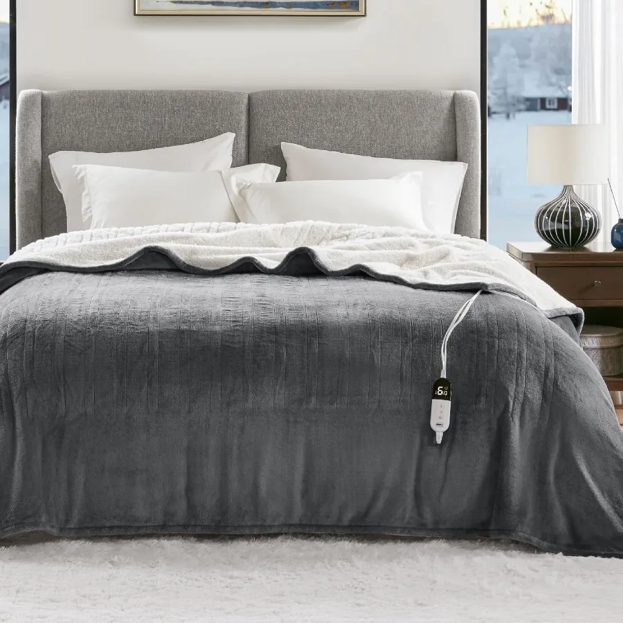 Электрическое одеяло в полный размер — мягкие одеяла из шерпа с подогревом и 6 настройками нагрева, 10 часов, автоматическое отключение, защита от перегрева
Электрическое одеяло в полный размер — мягкие одеяла из шерпа с подогревом и 6 настройками нагрева, 10 часов, автоматическое отключение, защита от перегрева