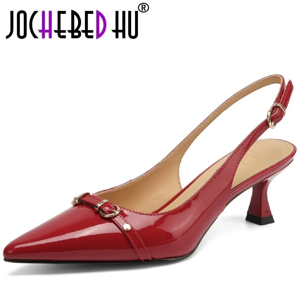 【JOCHEBED HU】New Style Women Handmade Genuine Leather Pumps Elegant Single Shoe One-Character Buckle Strap Socialite Style
【JOCHEBED HU】New Style Women Handmade Genuine Leather Pumps Elegant Single Shoe One-Character Buckle Strap Socialite Style