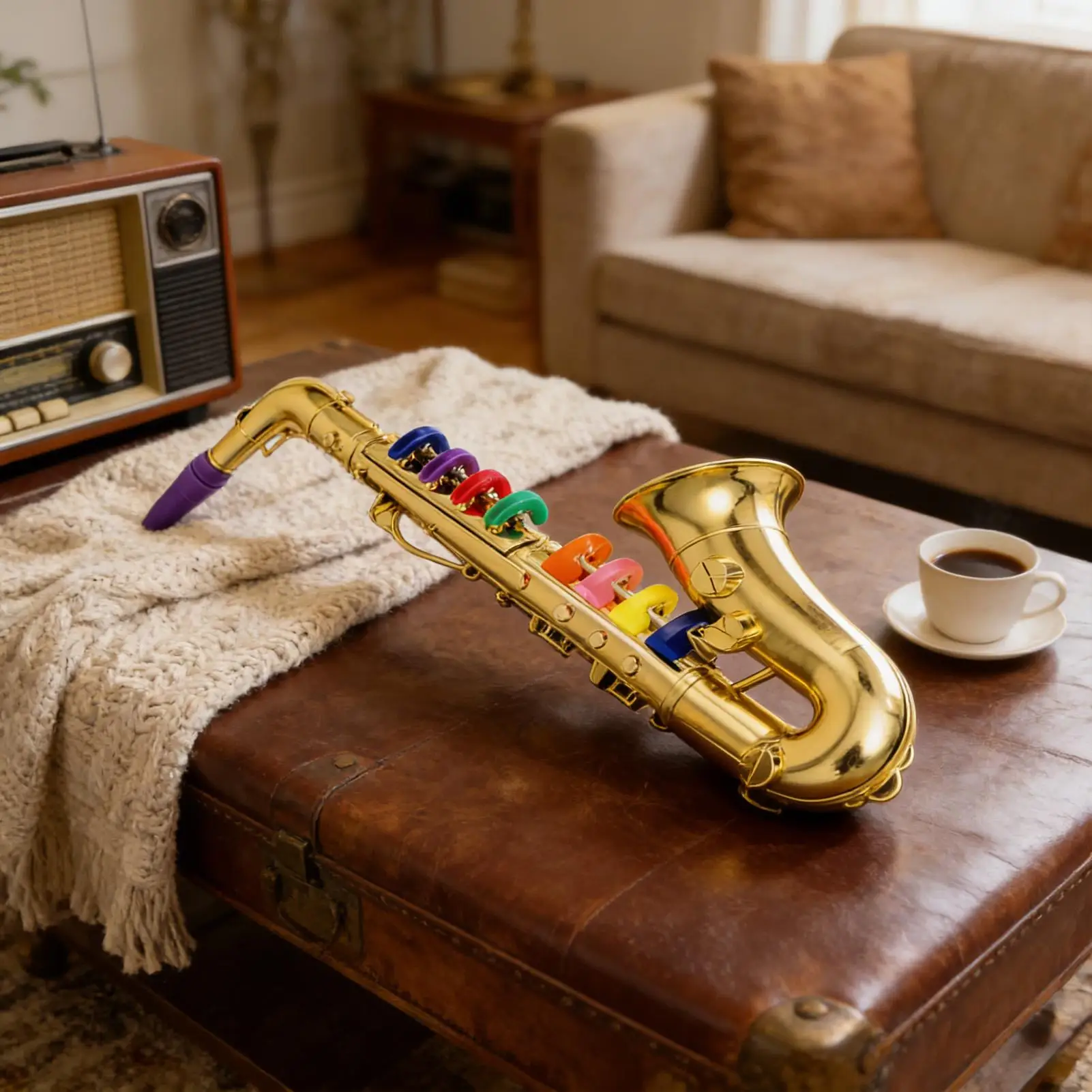 Kids Toy Saxophone Playable Musical Instrument Educational Lightweight Sax For Beginners, Party Birthday School Performance Kids Toy Saxophone Playable Musical Instrument Educational Lightweight Sax For Beginners, Party Birthday School Performance
