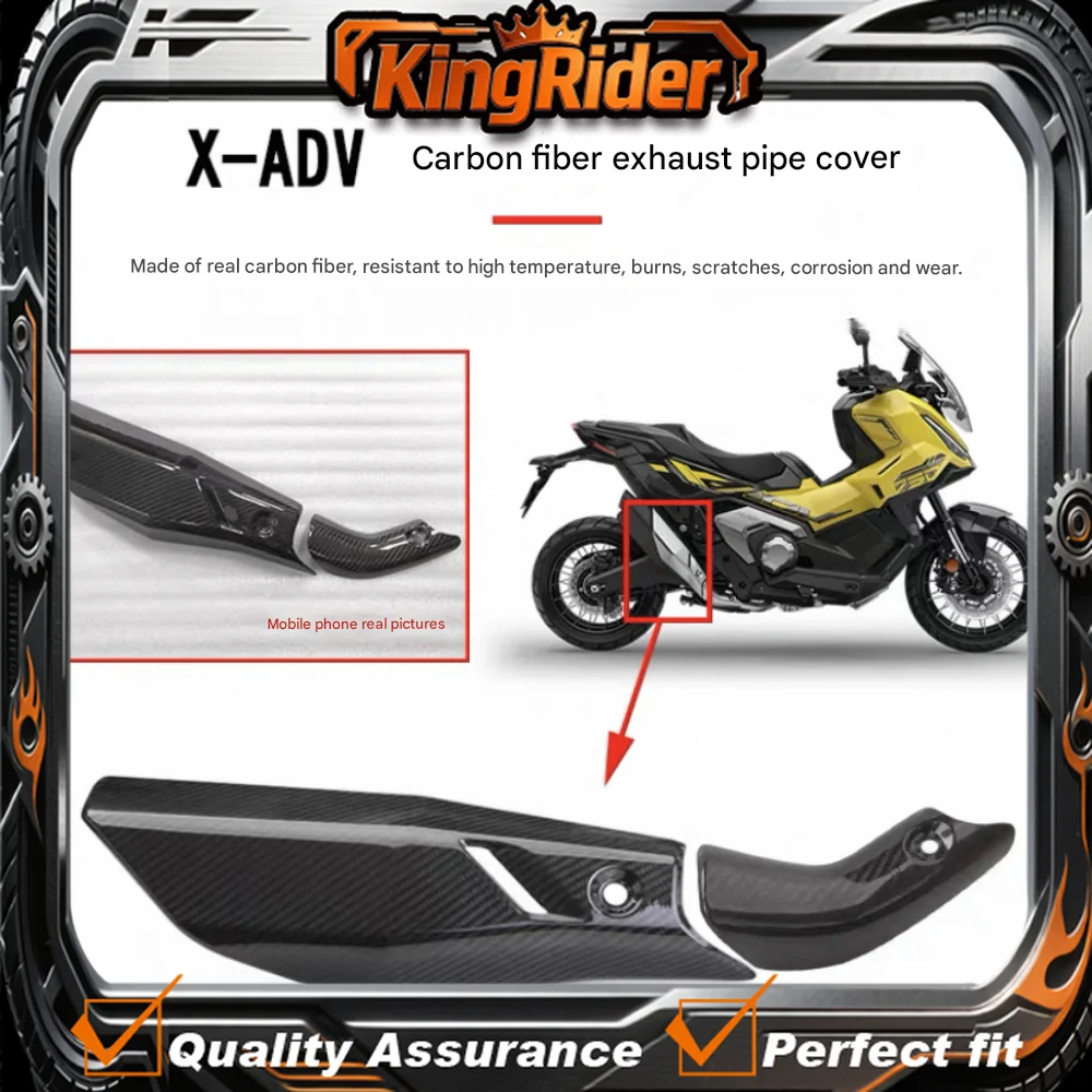 Motorcycle exhaust pipe genuine carbon fiber heat shield cover, heat insulation plate, outer cover accessory shell for XADV750
Motorcycle exhaust pipe genuine carbon fiber heat shield cover, heat insulation plate, outer cover accessory shell for XADV750
