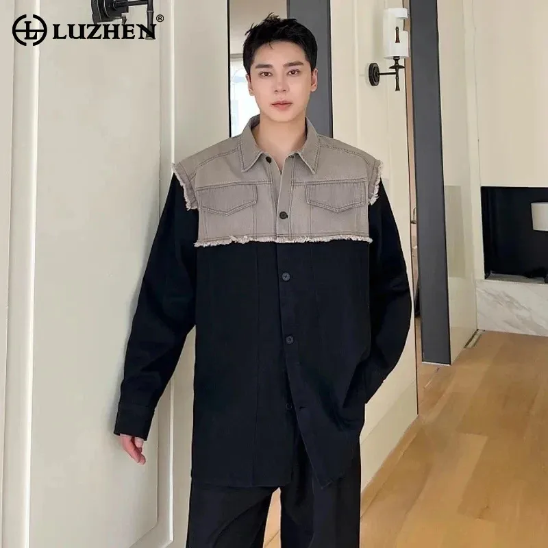 LUZHEN 2024 Spring Fashion Color Contrast Splicing Denim Design Casual Long Sleeve Shirts Men's High Street Elegant Tops LZ2667
LUZHEN 2024 Spring Fashion Color Contrast Splicing Denim Design Casual Long Sleeve Shirts Men's High Street Elegant Tops LZ2667