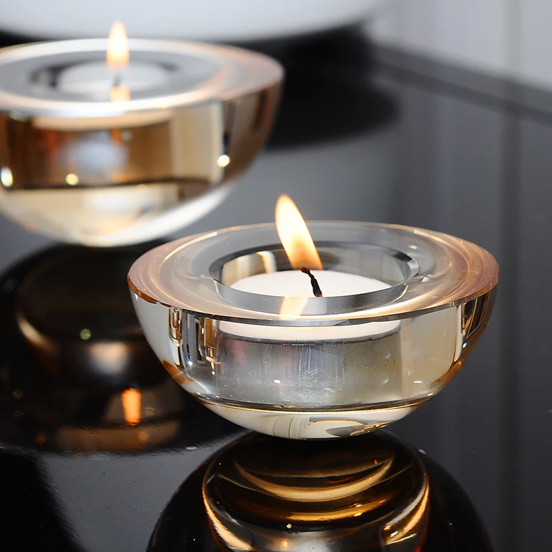Modern Semicircle K9 Crystal Tealight Candle Holder Clear Champagne In Small Middle Large Sizes For Home Tabletop Decoration
Modern Semicircle K9 Crystal Tealight Candle Holder Clear Champagne In Small Middle Large Sizes For Home Tabletop Decoration