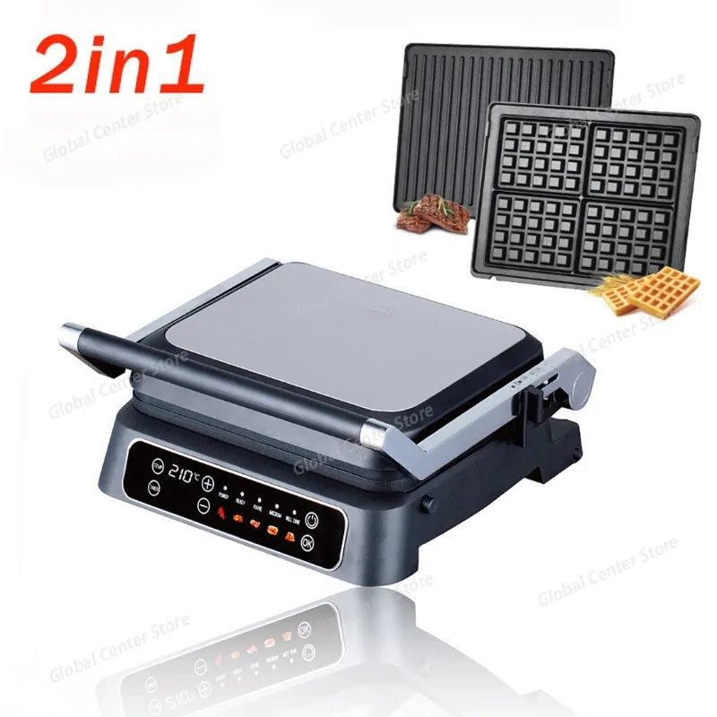 Two-in-one Magnetic Plate Changing Steak-frying,Touch Screen Waffle Machine,Sandwich Machine,Grilling and Grilling Machine
Two-in-one Magnetic Plate Changing Steak-frying,Touch Screen Waffle Machine,Sandwich Machine,Grilling and Grilling Machine