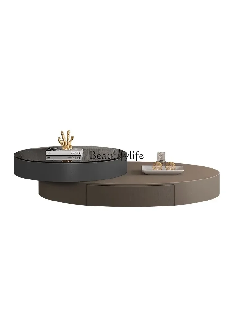 NN Italian minimalist oval coffee table light luxury modern small apartment rotating coffee table combination
NN Italian minimalist oval coffee table light luxury modern small apartment rotating coffee table combination