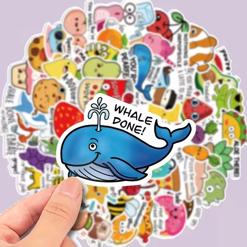 50pcs Fun Reward Encouragement English Animal Doodle Stickers Decorative for Phones Computers Luggage Notebooks Cups Helmets
50pcs Fun Reward Encouragement English Animal Doodle Stickers Decorative for Phones Computers Luggage Notebooks Cups Helmets