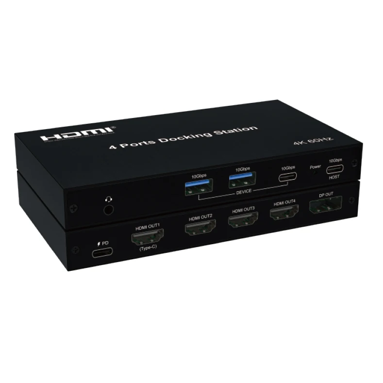 Justlink 4 Ports Docking station 4k60hz 4 in 1 usb hub USB3.2 Gen2 PD100W 3.5mm audio input output Support Mac system MST mode
Justlink 4 Ports Docking station 4k60hz 4 in 1 usb hub USB3.2 Gen2 PD100W 3.5mm audio input output Support Mac system MST mode