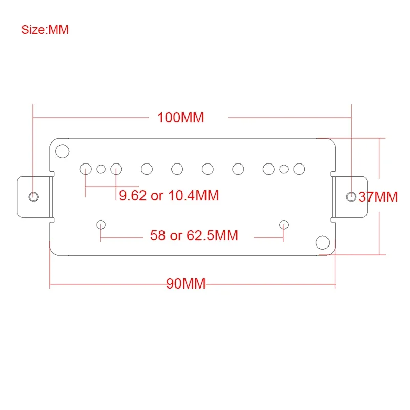10Pcs Brass 8-String Pickup Baseplate Brass Humbucker Baseplate 9.62/10.4MM Pickup Baseplate Pickup Parts
10Pcs Brass 8-String Pickup Baseplate Brass Humbucker Baseplate 9.62/10.4MM Pickup Baseplate Pickup Parts