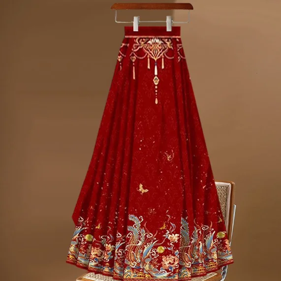 Spring Summer Pleated Skirt Chinese Elegant Flower Print Improved Medium Long Horse Dress Women's Daily Hanfu M Size To 4XL Size
Spring Summer Pleated Skirt Chinese Elegant Flower Print Improved Medium Long Horse Dress Women's Daily Hanfu M Size To 4XL Size