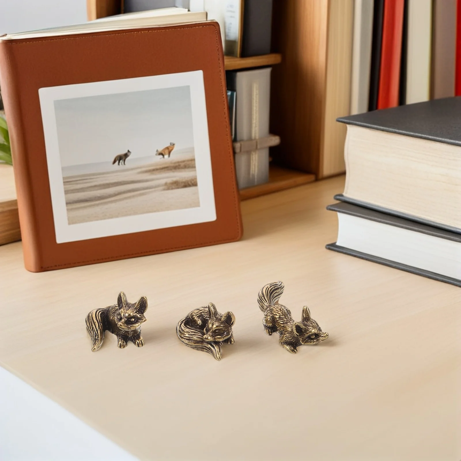 3Pcs Brass Fox Decor - Solid Brass Animal Sculptures - Desktop Miniature Statues for Home Office Tabletop Vintage Decor
3Pcs Brass Fox Decor - Solid Brass Animal Sculptures - Desktop Miniature Statues for Home Office Tabletop Vintage Decor