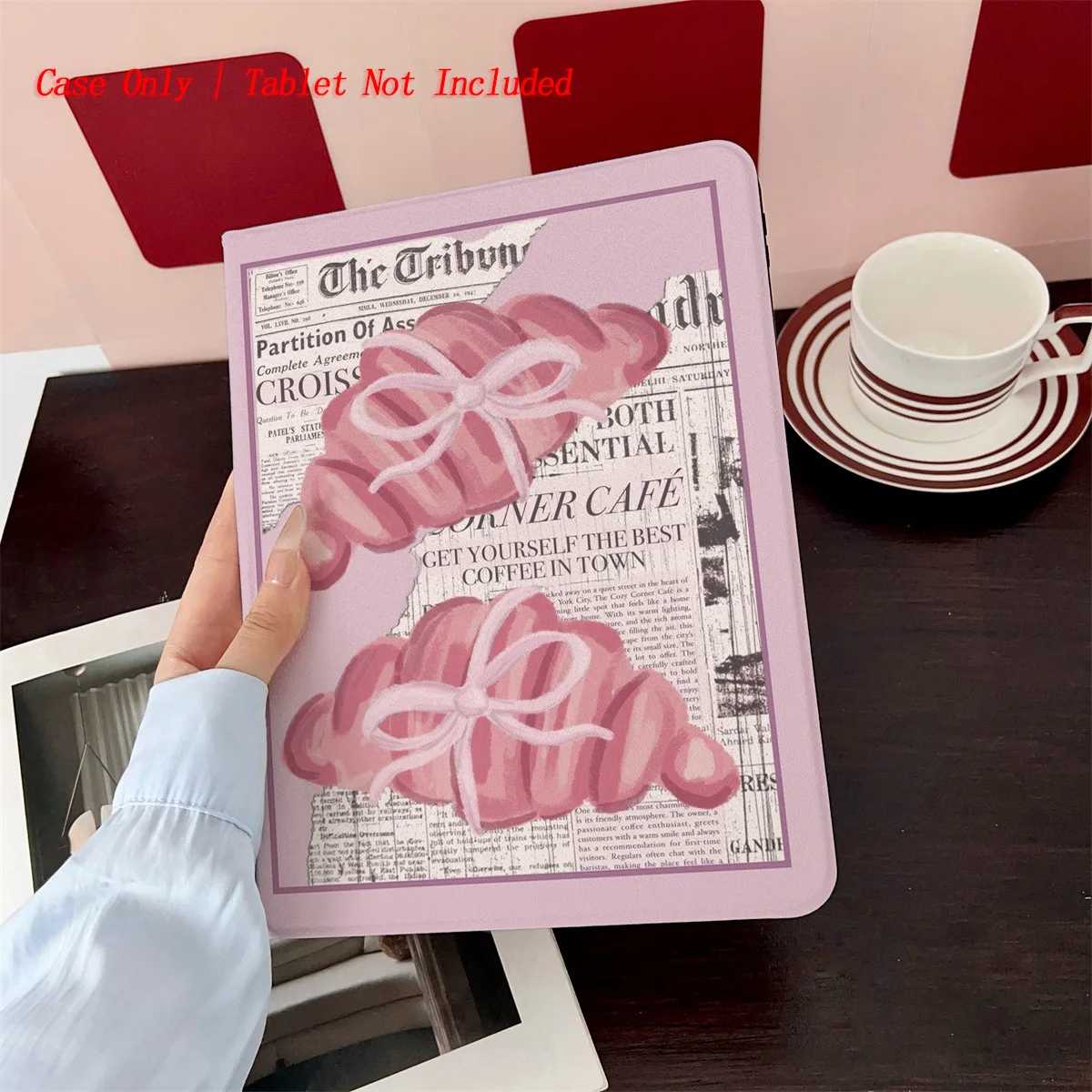 Fresh & Simple Pink Croissant Print iPad Case - Book Style with Pen Slot, Auto Sleep/Wake, Compatible with Pro/Air/Mini
Fresh & Simple Pink Croissant Print iPad Case - Book Style with Pen Slot, Auto Sleep/Wake, Compatible with Pro/Air/Mini