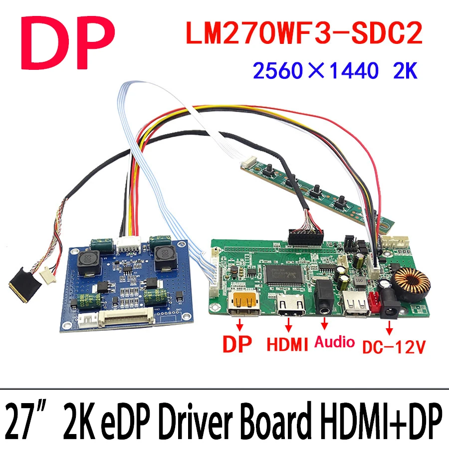 Плата драйвера для ЖК-дисплея 27 "2560x1440 2K eDP VGA/HDMI/DP в eDP 4 полосы 36P Аудио для LG LM270WQ1-SDE2/SDE3
Плата драйвера для ЖК-дисплея 27 "2560x1440 2K eDP VGA/HDMI/DP в eDP 4 полосы 36P Аудио для LG LM270WQ1-SDE2/SDE3