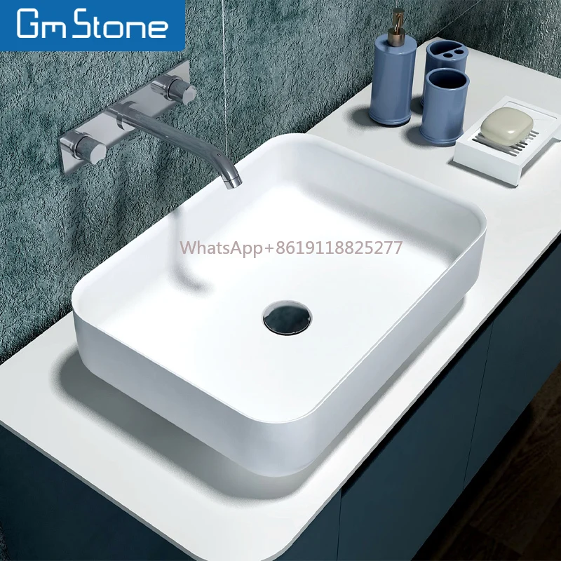 Modern Quality Solid Surface Bathroom Sink Rectangular Quadrangular Design Hot Polished Stone Mounted Counter Top Available Now!
Modern Quality Solid Surface Bathroom Sink Rectangular Quadrangular Design Hot Polished Stone Mounted Counter Top Available Now!