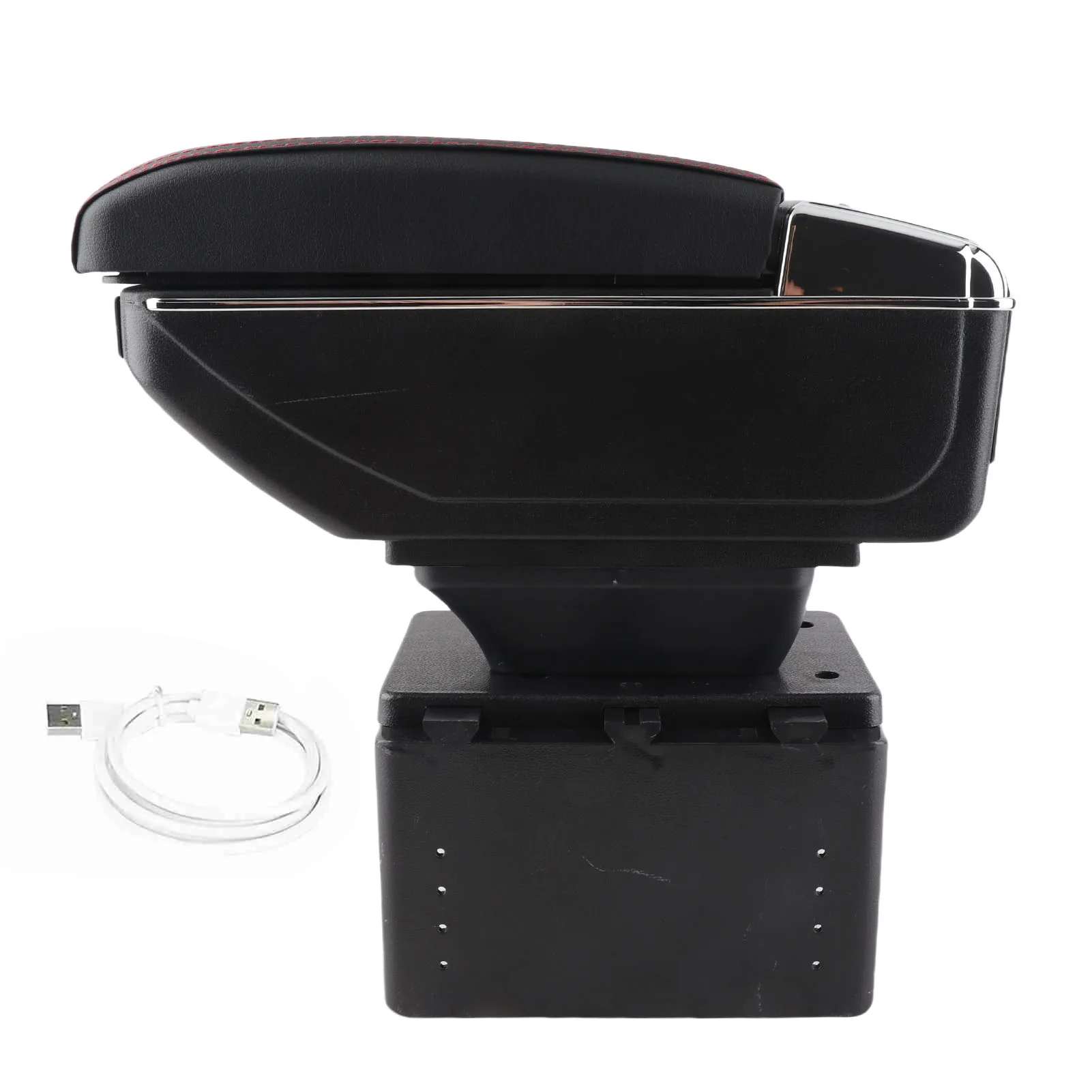 Universal Car Center Console Armrest Box Container Adjustable with USB Interface