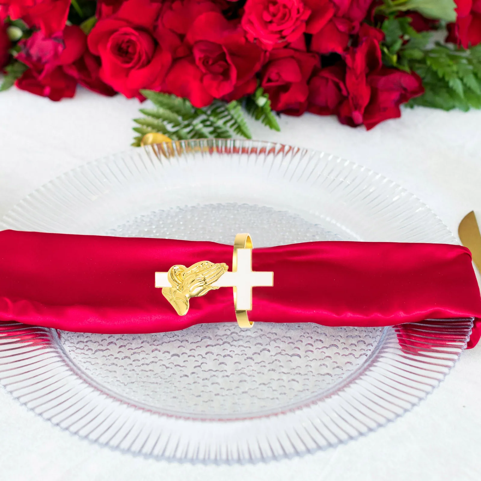 4pcs Napkin Rings Cross-shaped Table Decoration for Weddings Banquet Religious Festivals Serviette Holder Dining Napkin
4pcs Napkin Rings Cross-shaped Table Decoration for Weddings Banquet Religious Festivals Serviette Holder Dining Napkin