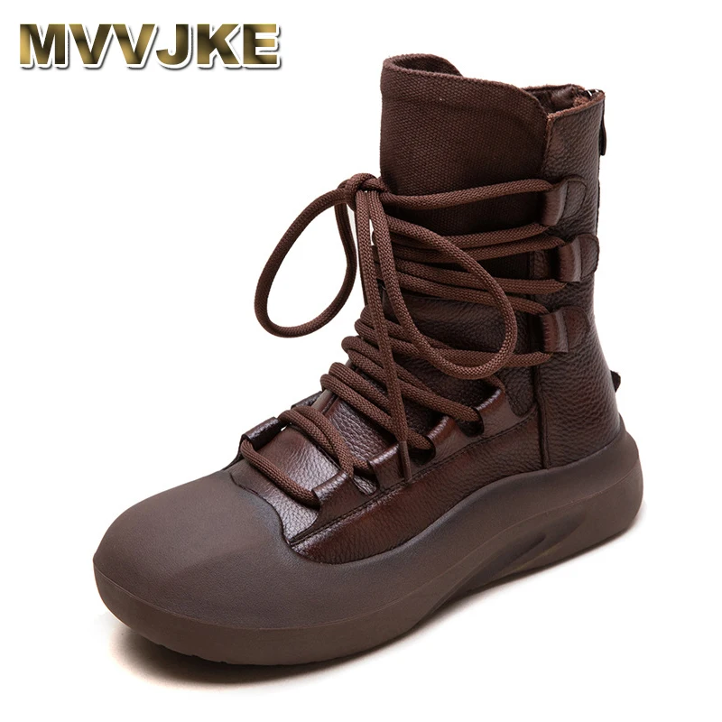 2024 Autumn Winter New Retro Thick Soled Mid-calf Boots Genuine Leather Lace-up Design Women's Shoes
2024 Autumn Winter New Retro Thick Soled Mid-calf Boots Genuine Leather Lace-up Design Women's Shoes