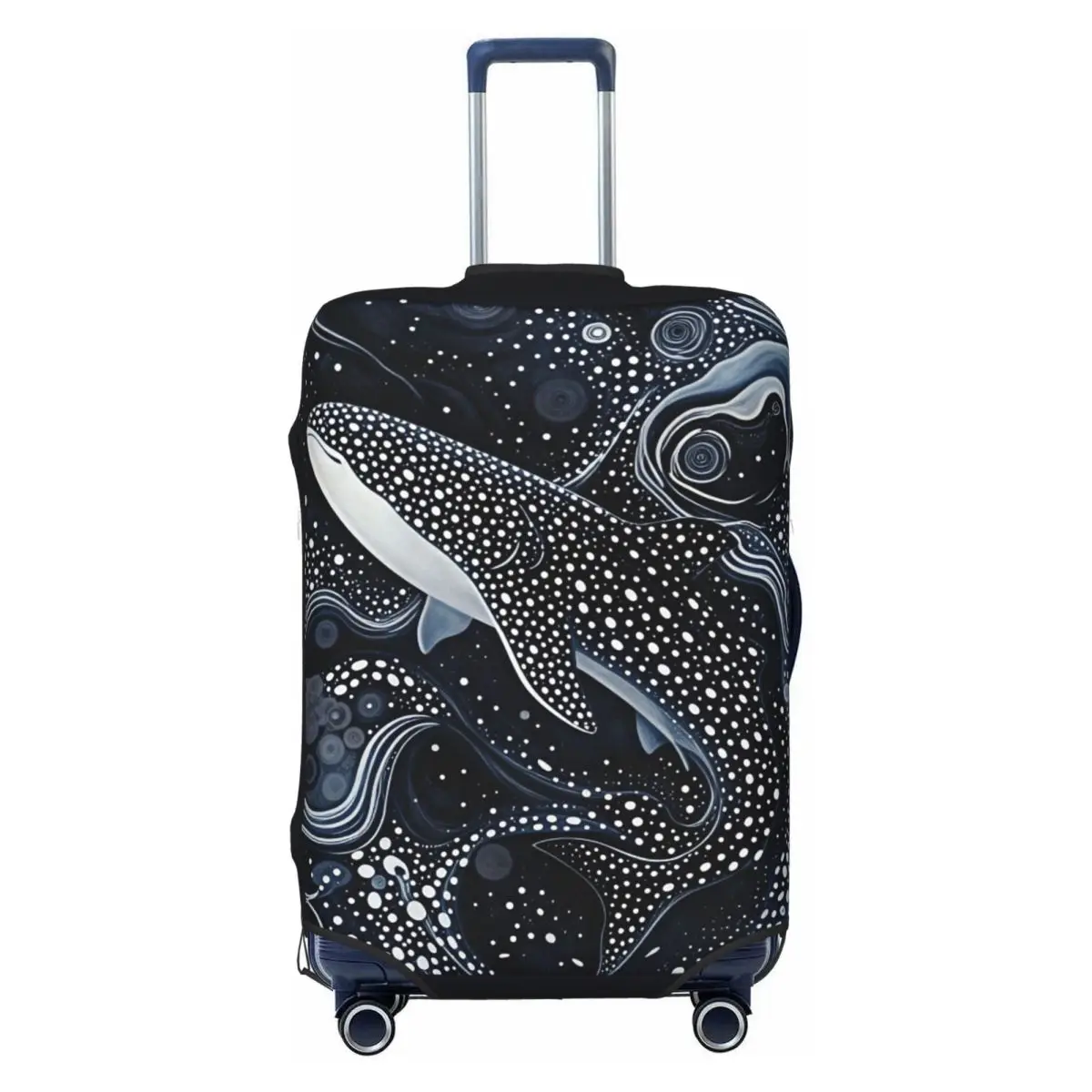 Dark Navy White Dot Spotted Whale Shark Abstract Wave Print Suitcase Cover Cruise Trip Protector Vacation Luggage Accesories
Dark Navy White Dot Spotted Whale Shark Abstract Wave Print Suitcase Cover Cruise Trip Protector Vacation Luggage Accesories