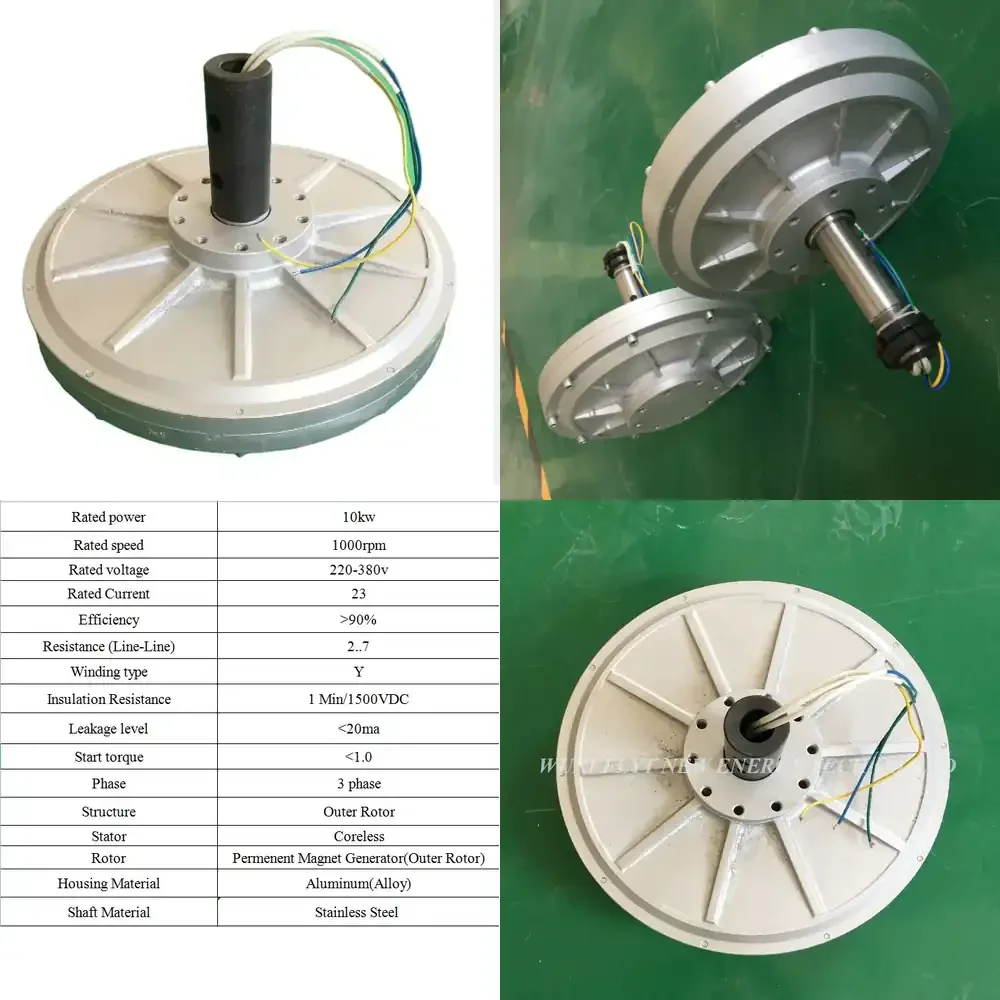 Low Torque Coreless Permanent Magnet Generator 1000RPM 10000W Alternative Energy Generator
Low Torque Coreless Permanent Magnet Generator 1000RPM 10000W Alternative Energy Generator