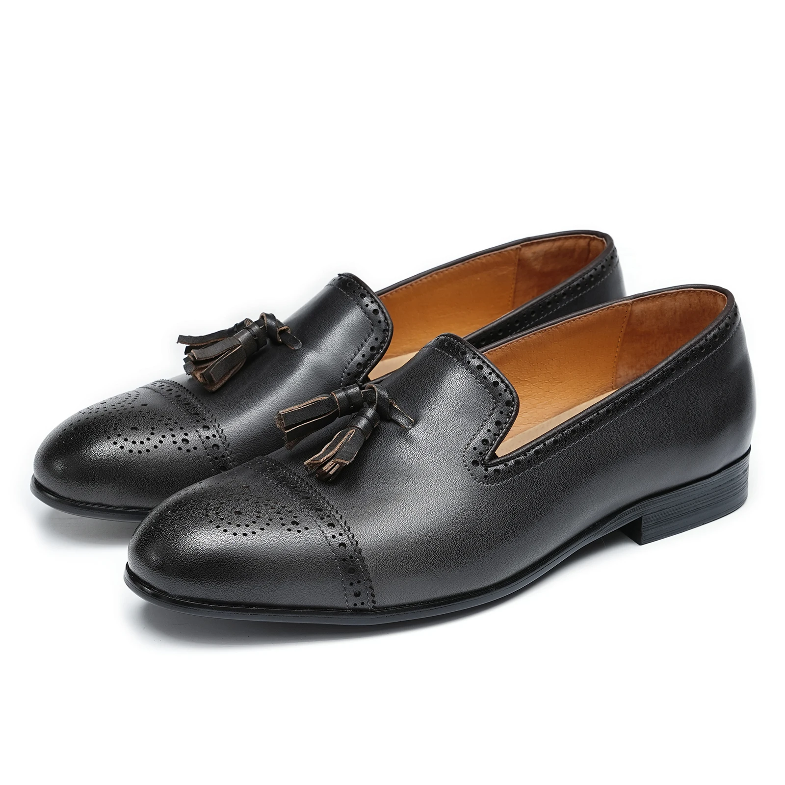 Men's round Toe Modern Dress Shoes Genuine Leather Retro Style Business Brogue Carved Tassel Casual Cowhide Footwear
Men's round Toe Modern Dress Shoes Genuine Leather Retro Style Business Brogue Carved Tassel Casual Cowhide Footwear