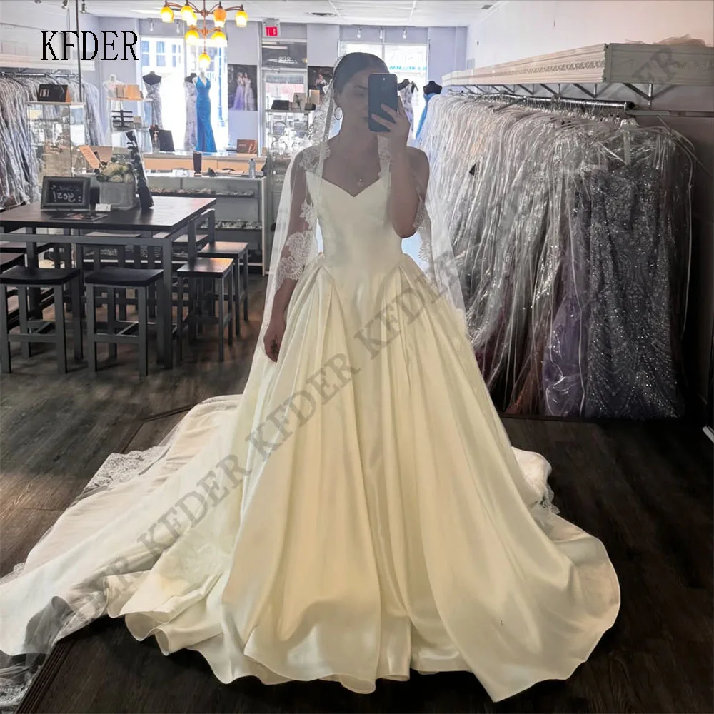 Formal Satin Long Sweetheart Boho Princess Bride Wedding Dress Long Train Beach Bridal Dresses Gowns Custom Made
Formal Satin Long Sweetheart Boho Princess Bride Wedding Dress Long Train Beach Bridal Dresses Gowns Custom Made