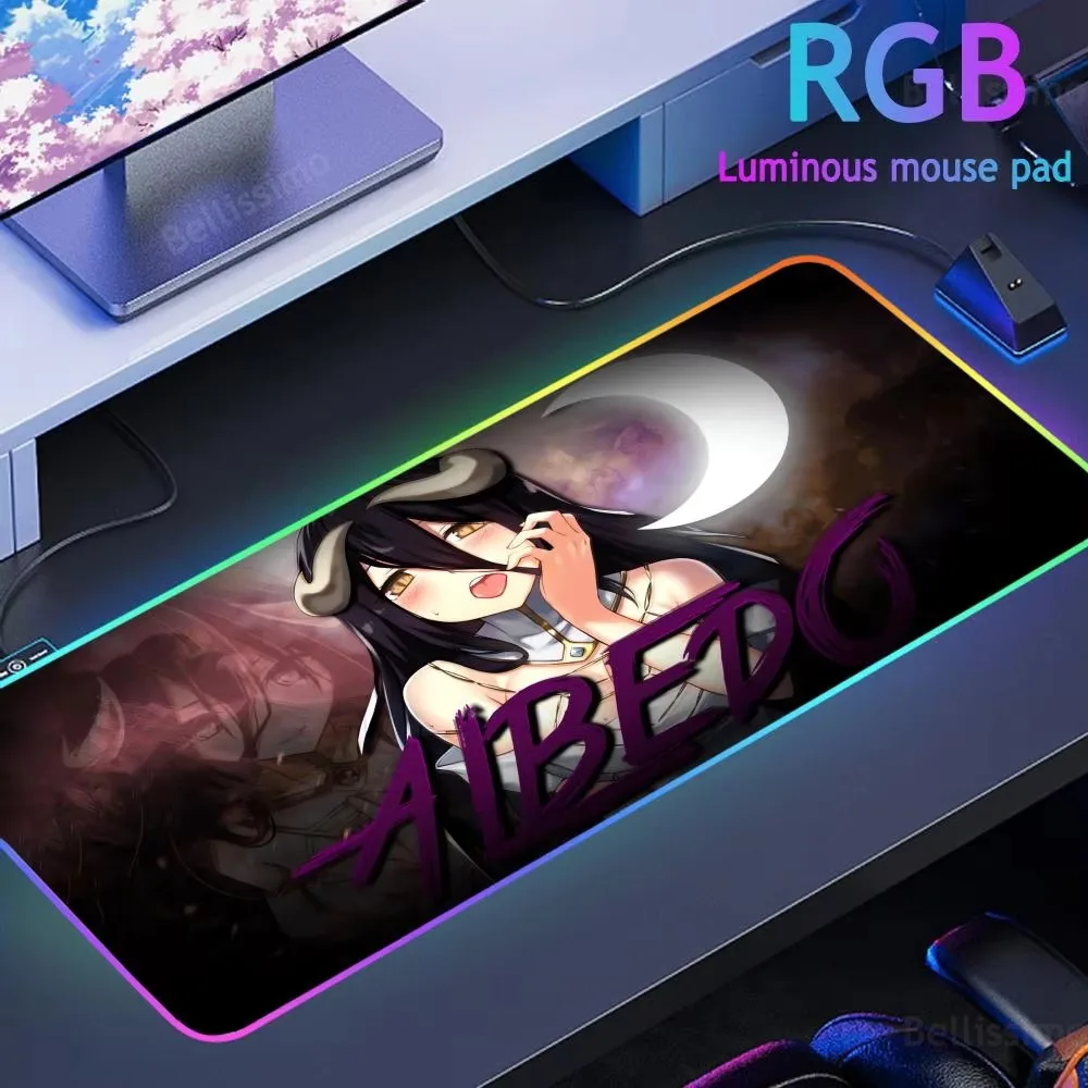 Kawaii Cute Albedo RGB Lighting Mouse Pads Table Hentai Anti-slip Expansion pad Colorful LED High-ends Keyboard Mat Home Office
Kawaii Cute Albedo RGB Lighting Mouse Pads Table Hentai Anti-slip Expansion pad Colorful LED High-ends Keyboard Mat Home Office