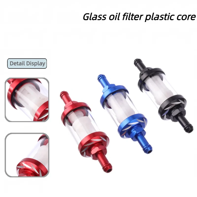 Universal 8mm CNC aluminum alloy glass gas oil filter off-road vehicle dirt pit bicycle ATV Buggy four-wheel motorcycle parts
Universal 8mm CNC aluminum alloy glass gas oil filter off-road vehicle dirt pit bicycle ATV Buggy four-wheel motorcycle parts