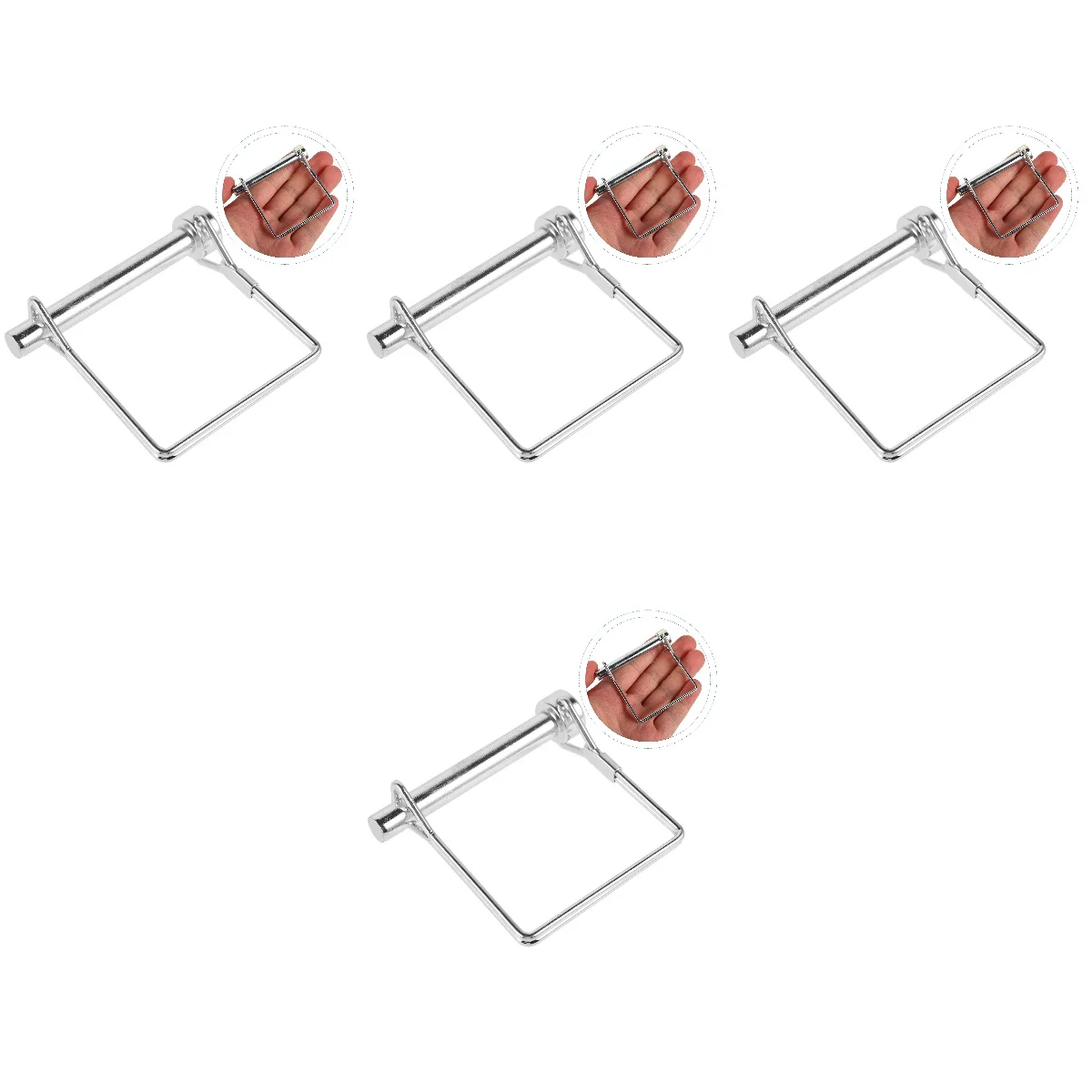 4 Pieces Square Lock Pin Trailer Heavy Duty Hitch Connection Spring Clip for Pins
4 Pieces Square Lock Pin Trailer Heavy Duty Hitch Connection Spring Clip for Pins