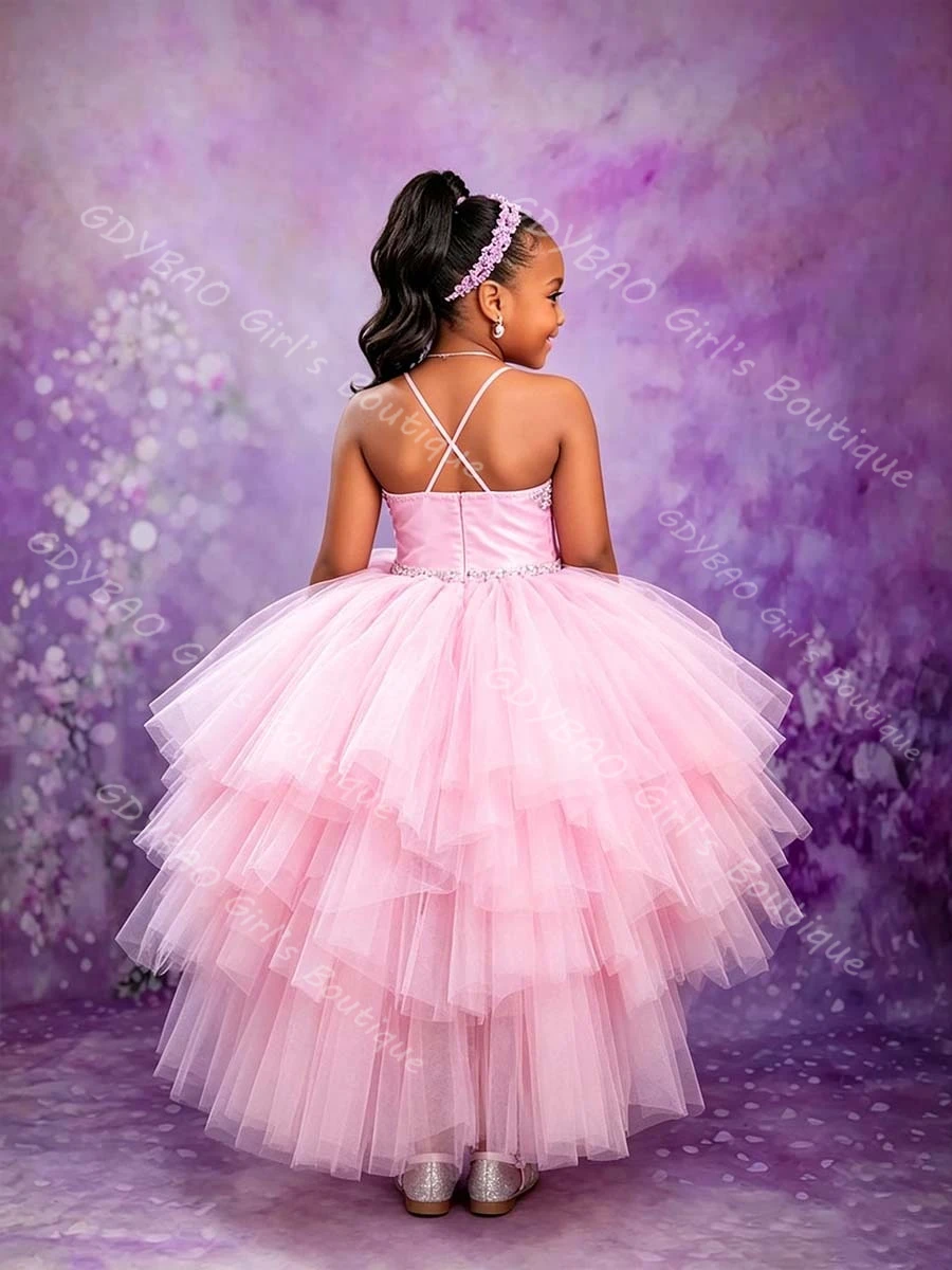 Pink Flower Girl Dress for Wedding Kids Halter High-Low Princess Pageant Dress Puffy Christening Tutu Custom Party Ball Gown
Pink Flower Girl Dress for Wedding Kids Halter High-Low Princess Pageant Dress Puffy Christening Tutu Custom Party Ball Gown