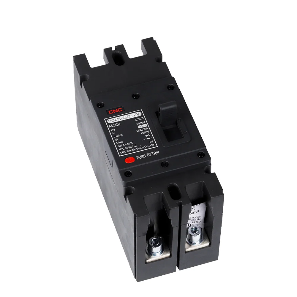 YCM8-250S PV 2 Poles 63A 80A 100A 125A 160A 250A DC 1000V Waterproof Photovoltaic DC MCCB
YCM8-250S PV 2 Poles 63A 80A 100A 125A 160A 250A DC 1000V Waterproof Photovoltaic DC MCCB