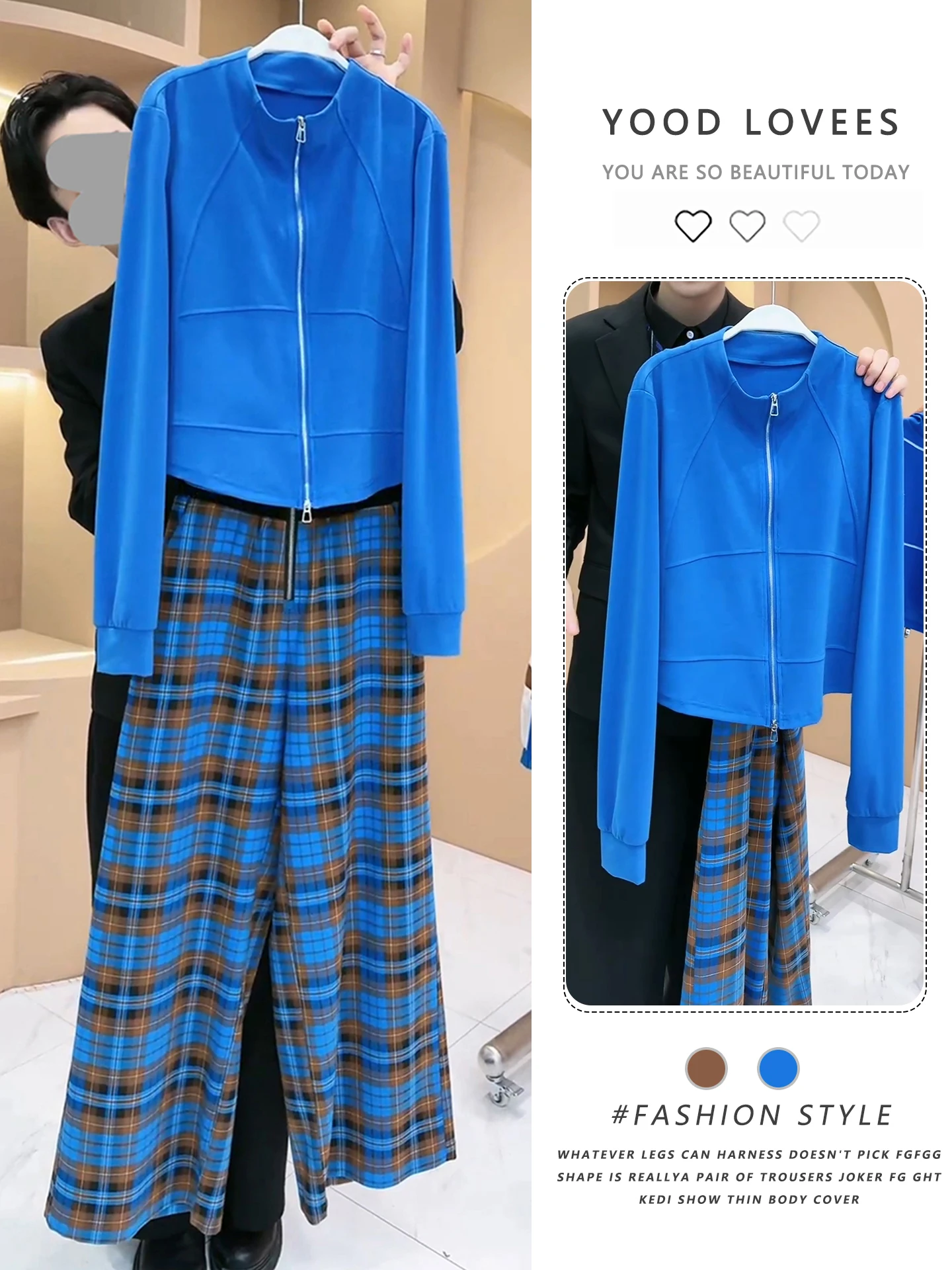 Fashionable Casual Plaid Stand Collar Two Piece Set Women's Spring Autumn New Style Airy Elegant Open Cardigan Coat And Pants
Fashionable Casual Plaid Stand Collar Two Piece Set Women's Spring Autumn New Style Airy Elegant Open Cardigan Coat And Pants