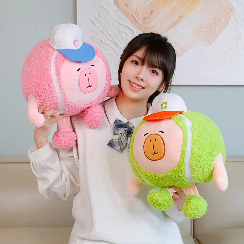 Baseball Cap Capybara Ball Plush Toy Stuffed Pink Green Cartoon Animal Plushie with Arms and Legs Peluche Decor Kids Gift
Baseball Cap Capybara Ball Plush Toy Stuffed Pink Green Cartoon Animal Plushie with Arms and Legs Peluche Decor Kids Gift