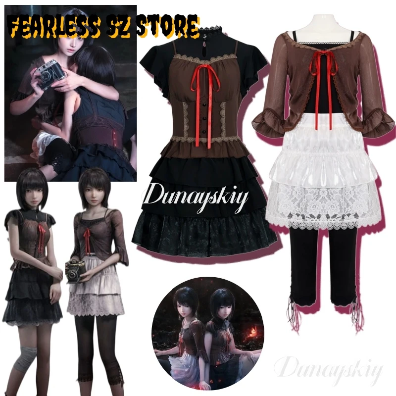 Game Fatal Frame II Crimson Butterfly Amakura Mio Amakura Mayu Cosplay Costume Women Daily Clothes Uniform Halloween Scary Outfi
Game Fatal Frame II Crimson Butterfly Amakura Mio Amakura Mayu Cosplay Costume Women Daily Clothes Uniform Halloween Scary Outfi