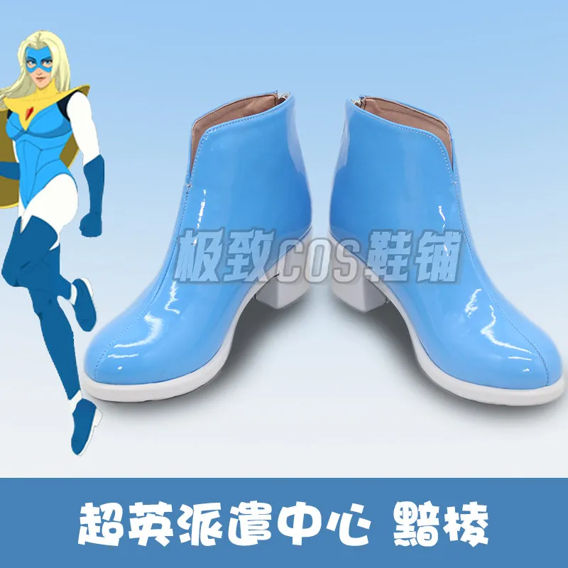 Game Dispatch Blonde Blazer Mandy Cosplay Costume Shoes Invisigal Blue Handmade Faux Leather Boots Halloween Carnival Boots
Game Dispatch Blonde Blazer Mandy Cosplay Costume Shoes Invisigal Blue Handmade Faux Leather Boots Halloween Carnival Boots