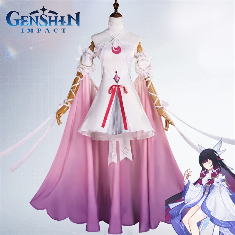 Genshin Impact Moon Girl Columbina Damselette Adult Cosplay Costume Dress Full Set Accessories Suit Halloween Carnival Outfits
Genshin Impact Moon Girl Columbina Damselette Adult Cosplay Costume Dress Full Set Accessories Suit Halloween Carnival Outfits