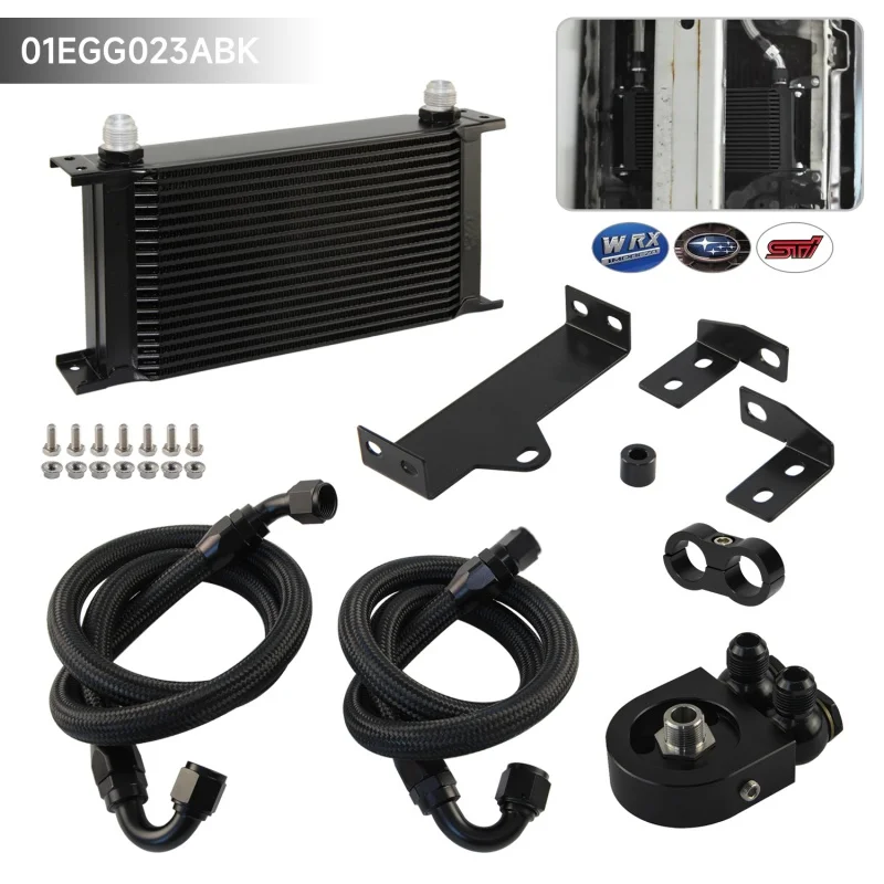 Black/Silver 10AN 19 Rows Oil Cooler Filter Adapter Hose Kit Fits Subaru Impreza WRX/STI EJ255 EJ257 2006-2007 Aluminum
Black/Silver 10AN 19 Rows Oil Cooler Filter Adapter Hose Kit Fits Subaru Impreza WRX/STI EJ255 EJ257 2006-2007 Aluminum